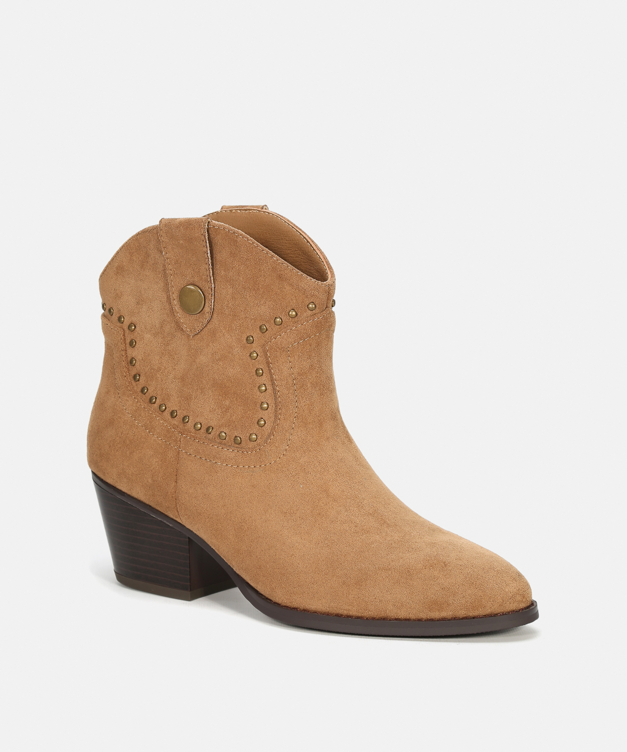 Botines cowboy tac&oacute;n tachas image number null